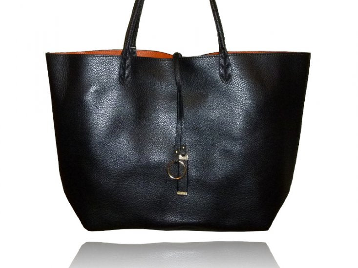 Reversible 2 in 1 Tote - Black/Red