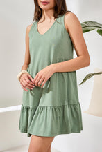 Load image into Gallery viewer, V-Neck Pocket Dress - Moss (Tribal)
