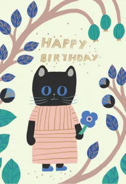 Happy Birthday Cat Card