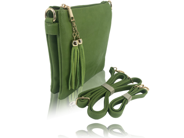 Small Tassel Messenger - Green