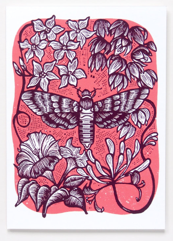 Nocturne Linocut Art Card