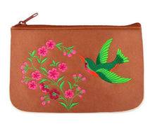 Load image into Gallery viewer, Embroidered Hummingbird Pouch
