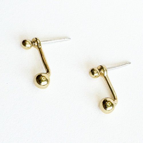 Ball Ear Jacket Stud - Gold Plated (Bambu)