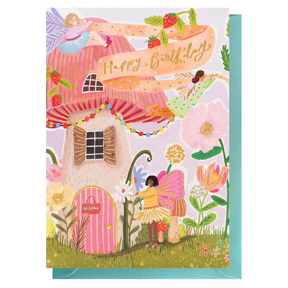 Birthday Mushroom House Card