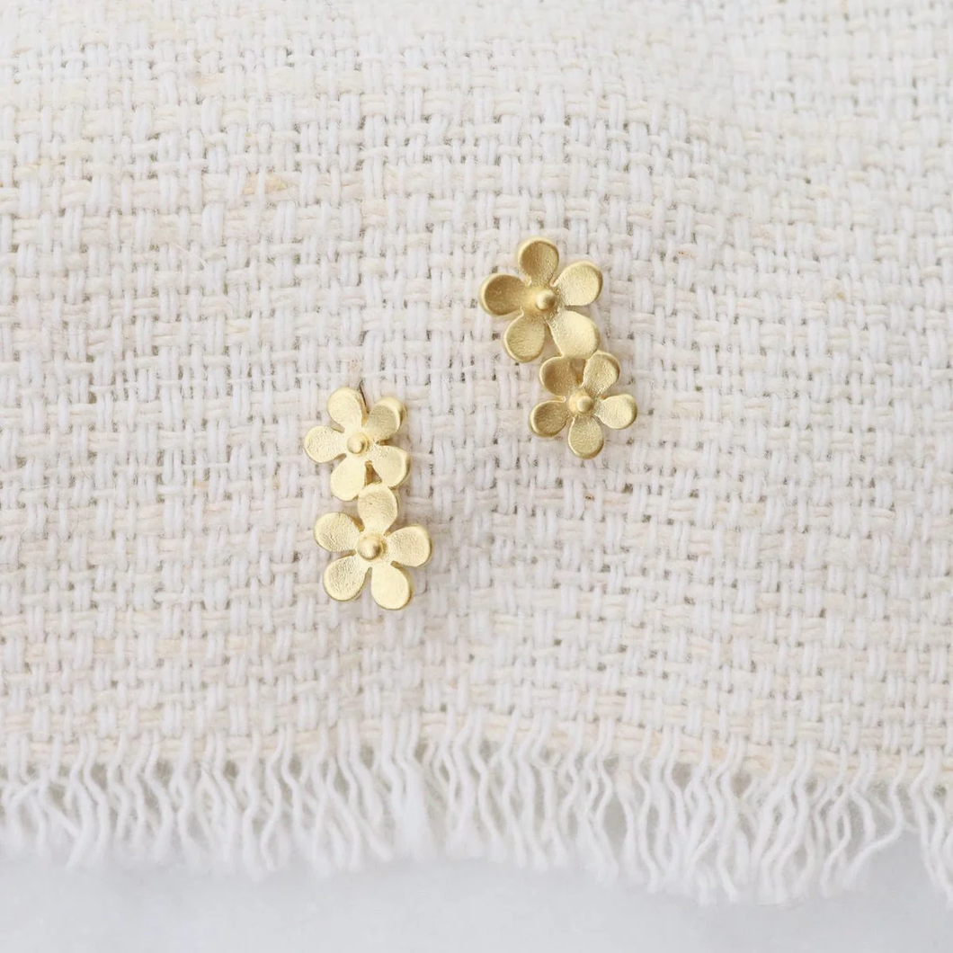 Double Forget Me Not Studs