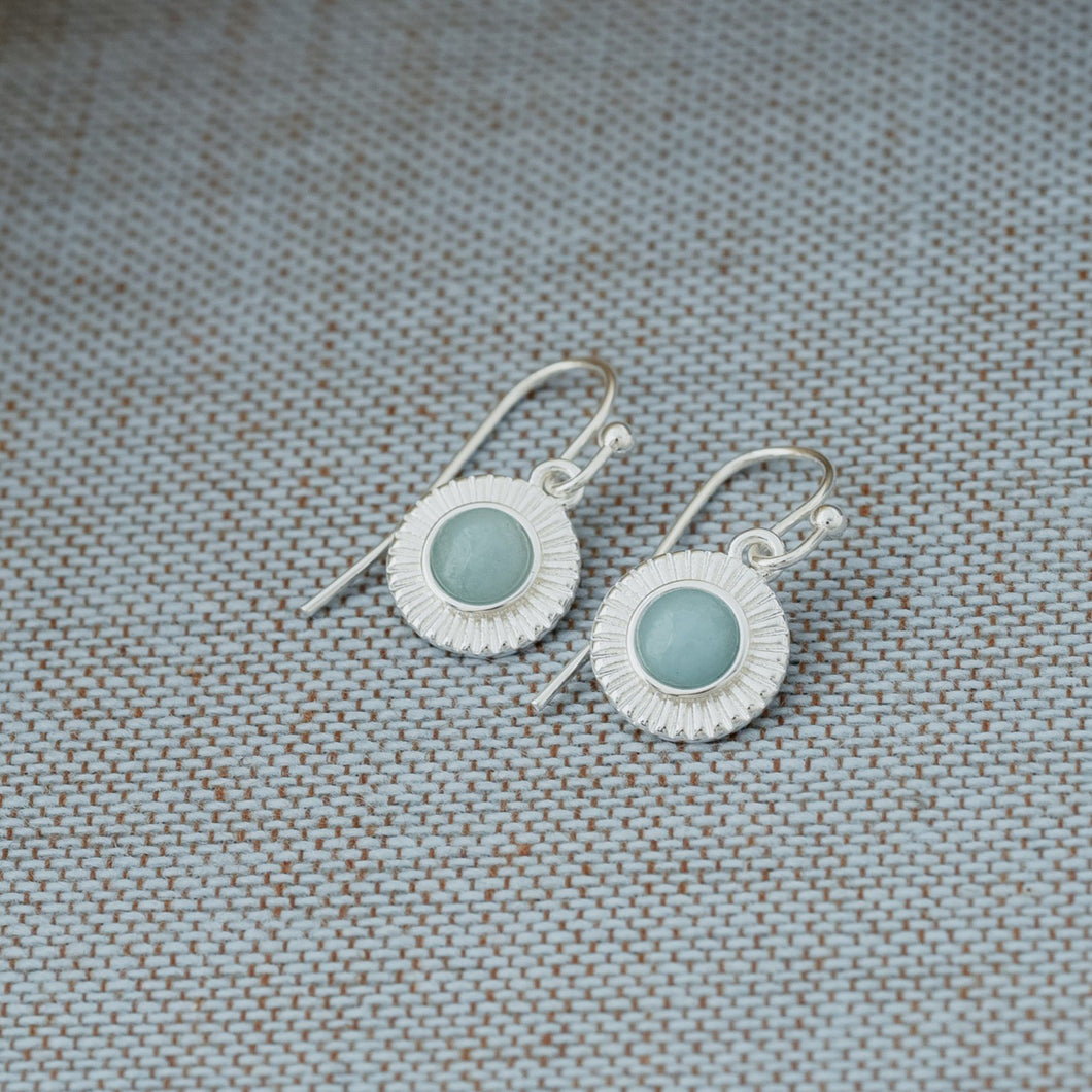 Lila Earrings - Silver w/ Amazonite (Glee)