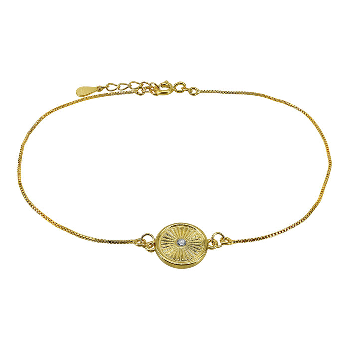 Flourish Circle CZ Bracelet