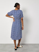 Load image into Gallery viewer, Spotted Milkmaid Dress - Blue (Apricot)
