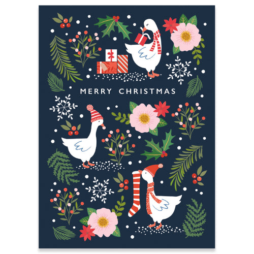 Merry Christmas Geese Card