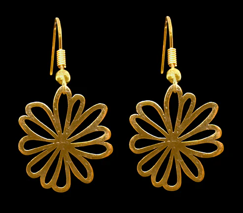 Simple Daisy Earrings - 14k Gold Plated (Shagwear)