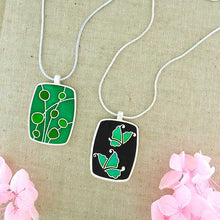 Load image into Gallery viewer, Flutter Reversible Enamel Necklace asst
