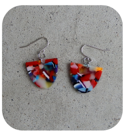Multi "D" Earring - Torched