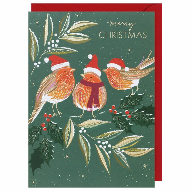 Christmas Birds Sara Miller Card