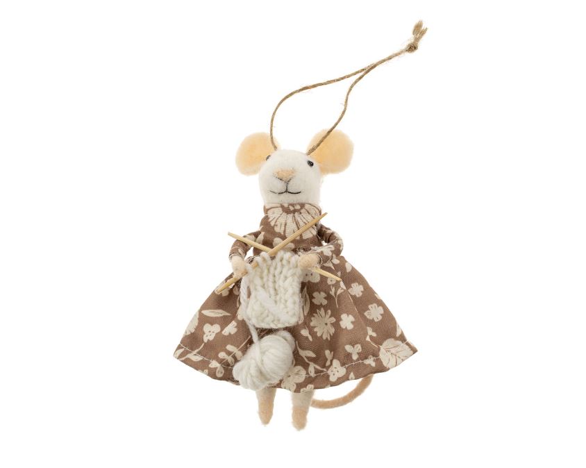Knitting Nora Mouse Ornament
