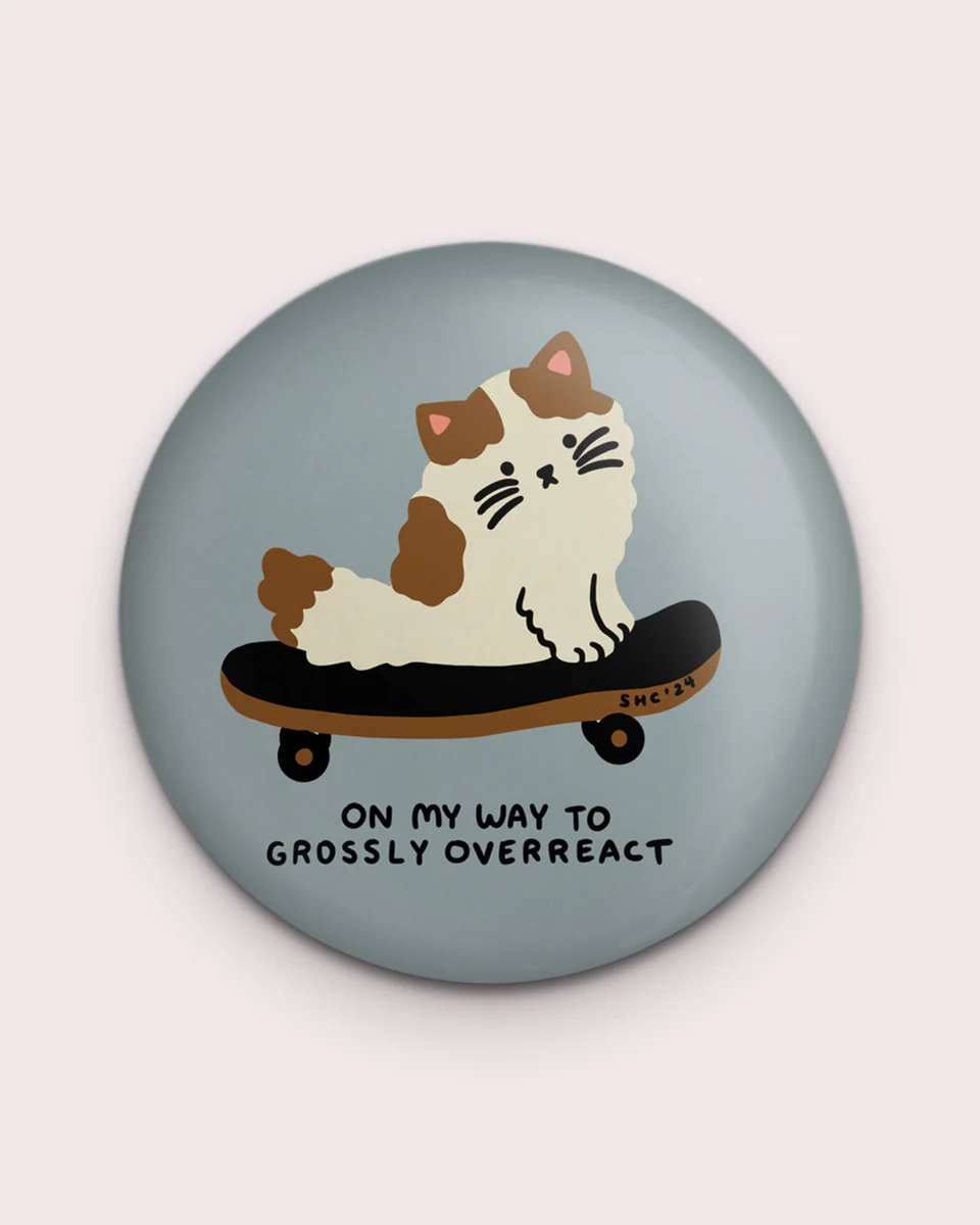 Stay Home Club Magnet - Overreact Cat