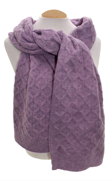 Diamond Knit Scarf - Lilac