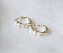 Load image into Gallery viewer, Opal Kiss Hoop - Gold Plated (Glee)

