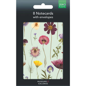 Mint Bloom Notecard Set/8