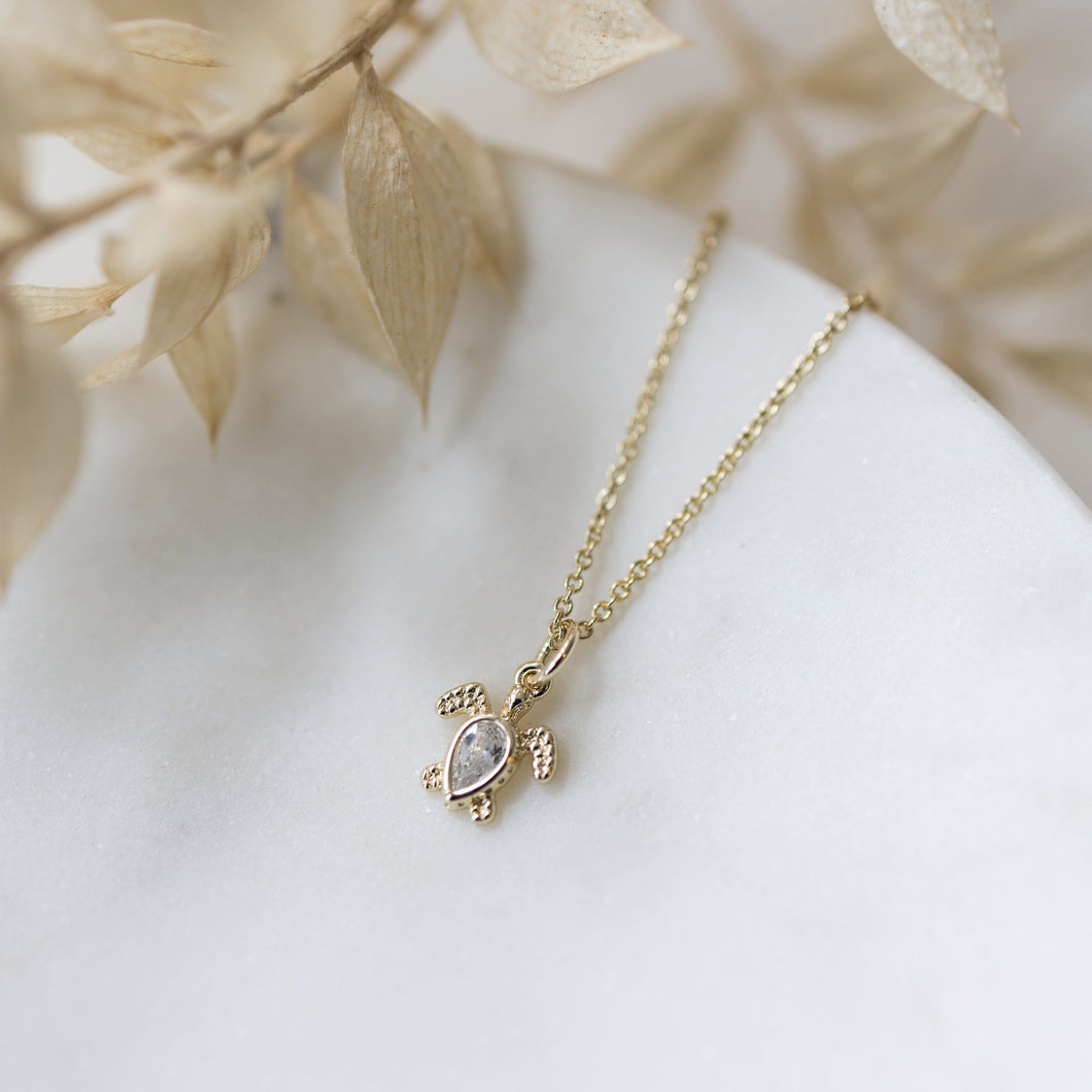 Turtle Treasure Necklace - Gold Plated