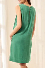Load image into Gallery viewer, Sleeveless Saddle Stitch Dress - Grass (Tribal)
