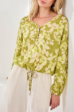 Load image into Gallery viewer, Combo Print Tie Blouse - Kiwizest
