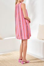 Load image into Gallery viewer, Sleeveless Pintuck Striped Dress - Rosesilk (Tribal)

