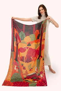 Powder Autumn Forest Friends Scarf