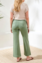 Load image into Gallery viewer, Fly Front Wide Leg Pants - Moss (Tribal)
