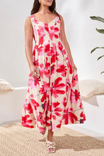 Load image into Gallery viewer, Sleeveless Watercolour Floral Dress - Canvas (Tribal)
