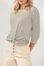 Load image into Gallery viewer, 3/4 Stripe Knot Top - Rainforest (Tribal)
