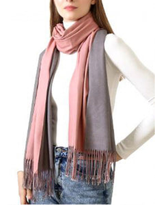Two Tone Scarf - Dusty Purple/Rose