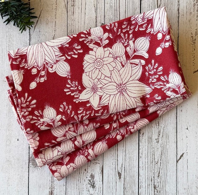 Poinsettia Set/4 Napkins