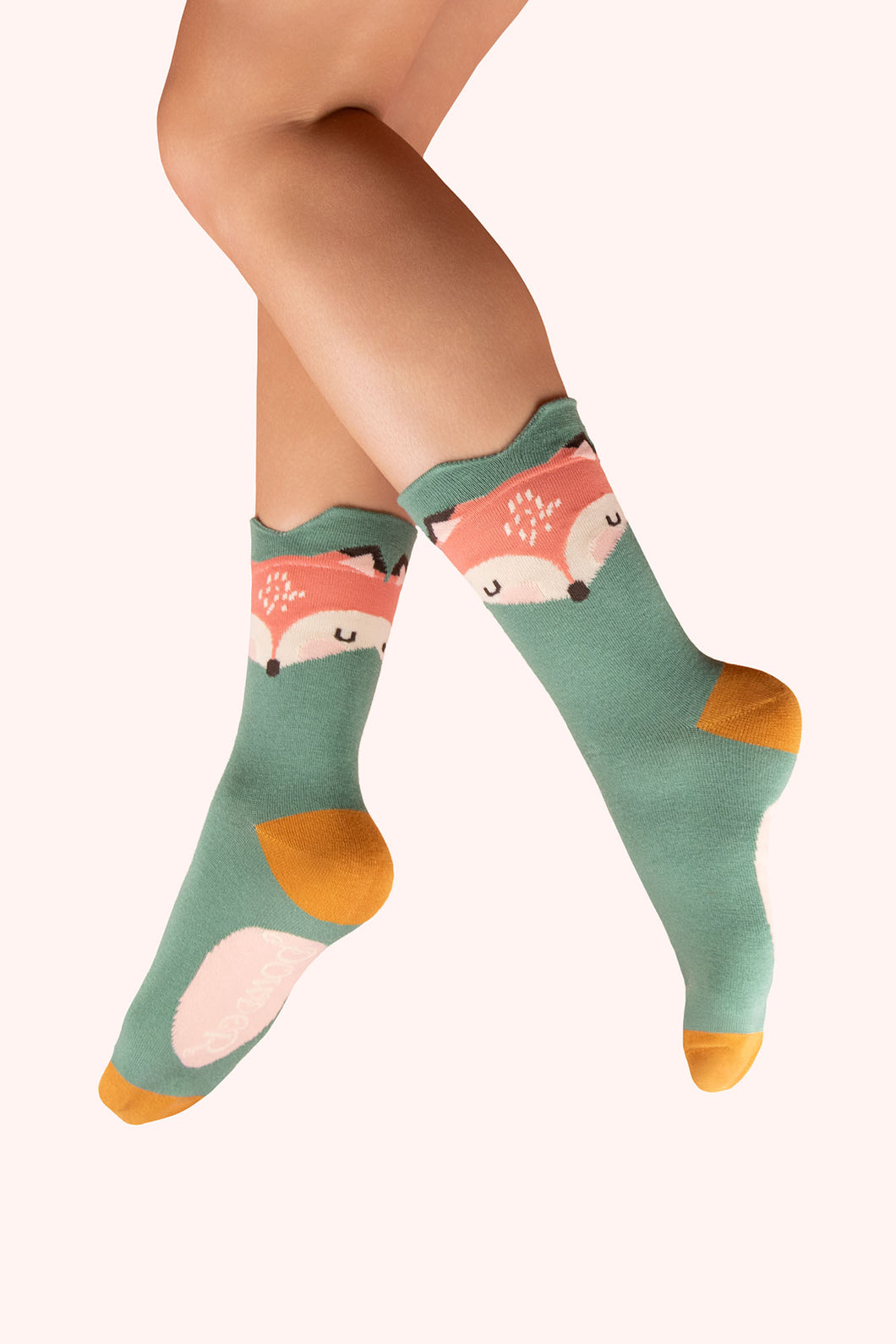Foxy Character Ankle Sock (Powder)