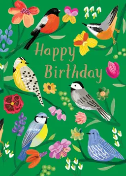 Songbirds Birthday Card