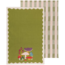 Load image into Gallery viewer, Mushroom Gems S/2 Tea Towels
