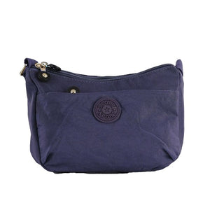 Mini Nylon Multi Zips Side Bag - Blue