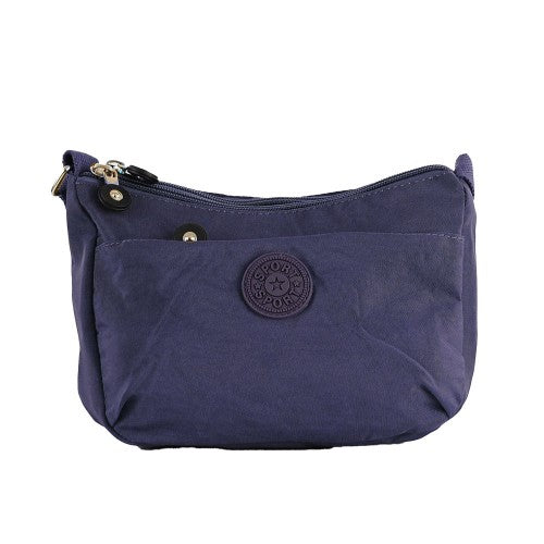 Mini Nylon Multi Zips Side Bag - Blue