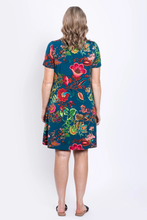 Load image into Gallery viewer, Tee Dress - Teal Fantasy (Blue Sky)
