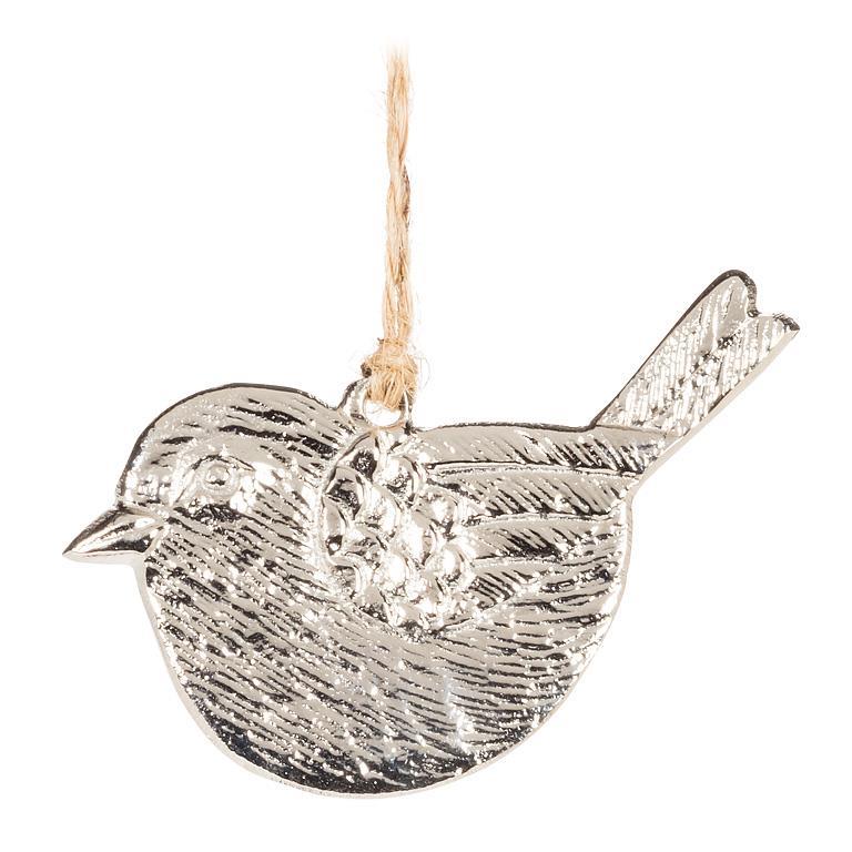 Simple Metal Flat Bird Ornament