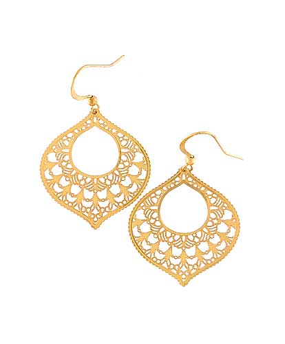 Funki Cradle Filigree Earring - Gold (Lavishy)