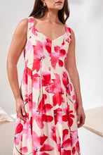 Load image into Gallery viewer, Sleeveless Watercolour Floral Dress - Canvas (Tribal)
