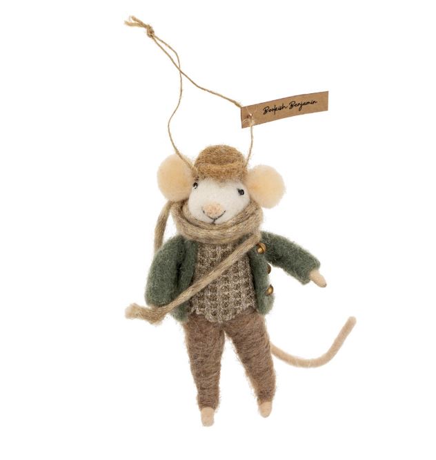 Bookish Benjamin Mouse Ornament