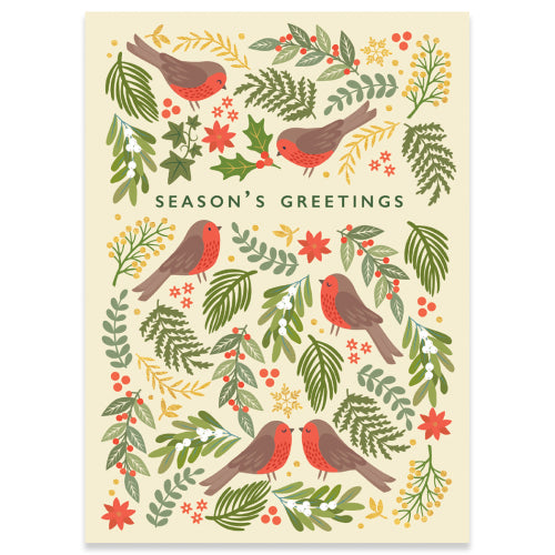 Season Greetings Robin Card