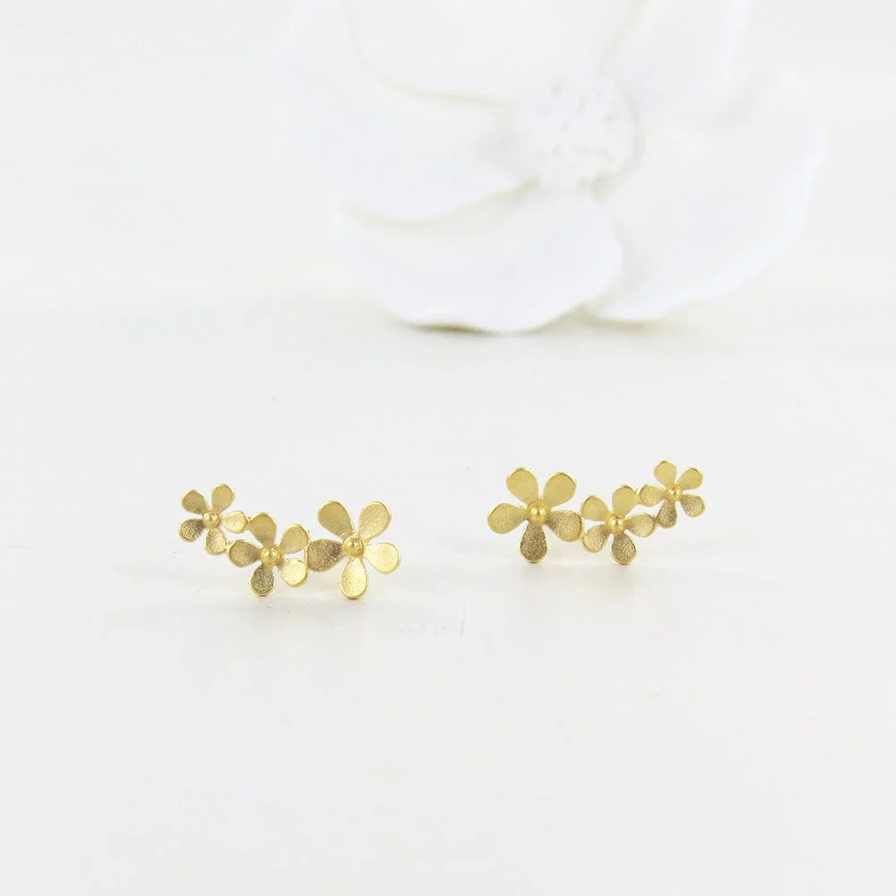Forget Me Not Studs - Gold Vermeille (Tashi)