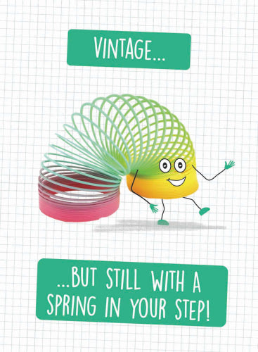 Vintage Springy Blank Card