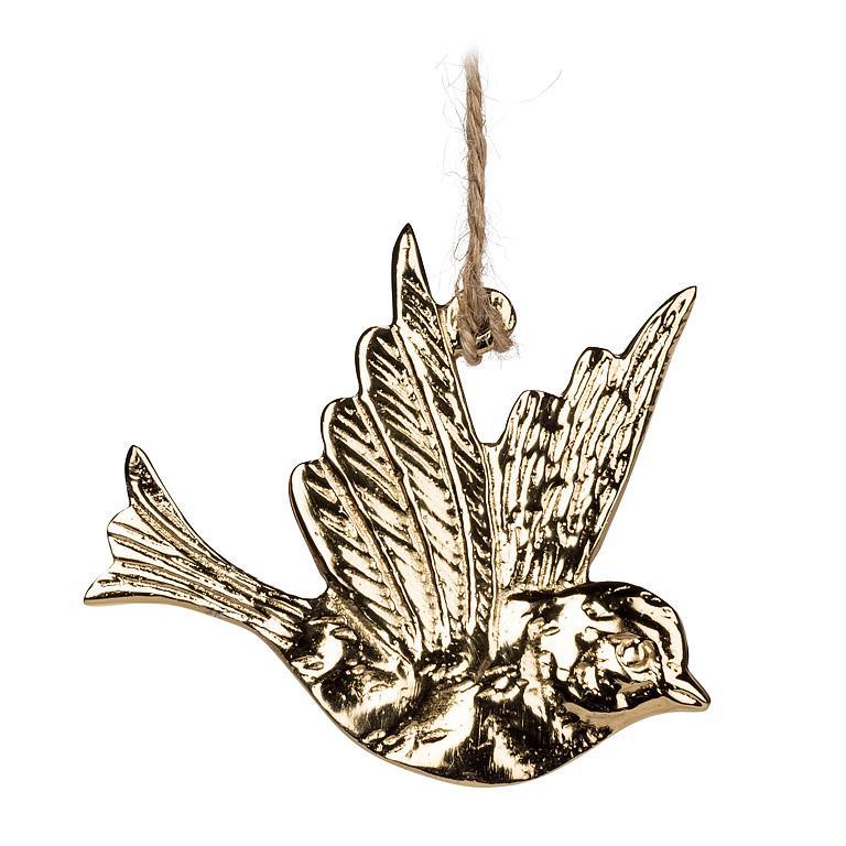 Bird in Flight Metal Ornament