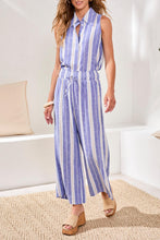 Load image into Gallery viewer, Linen-mix Striped Slit Leg Pant - Marina (Tribal)
