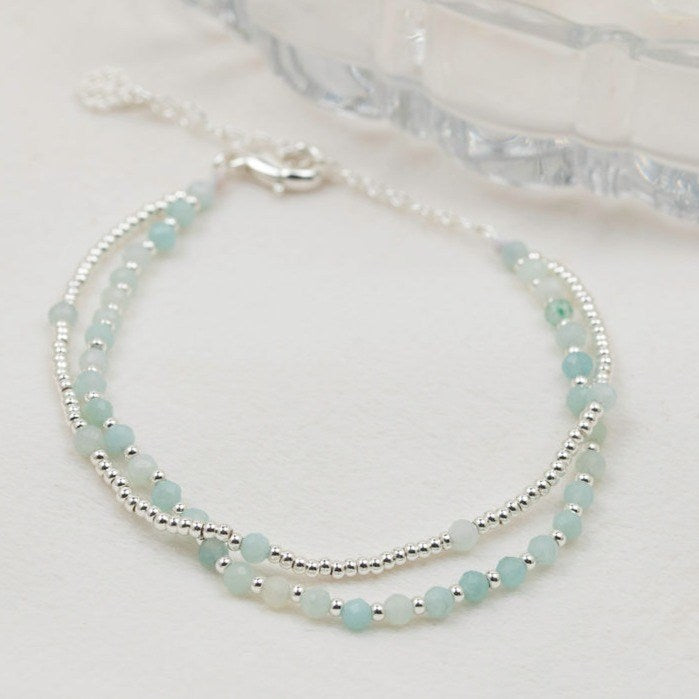 Always Summer Bracelet - Silver/Amazonite