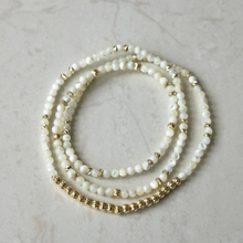 Load image into Gallery viewer, Circuit Loop Necklace/Bracelet - Mother of Pearl/Gold Plated (Glee)
