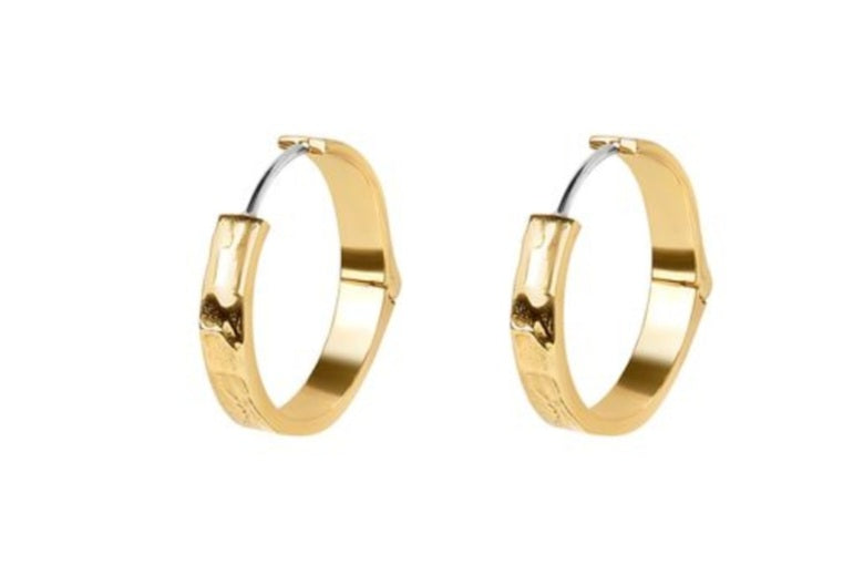 Esme Hammered Hoop - Gold Plated (Bambu)